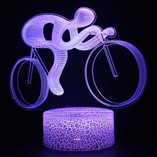 Cykling 3D lampe med 16 lysfarver - dæmpbar
